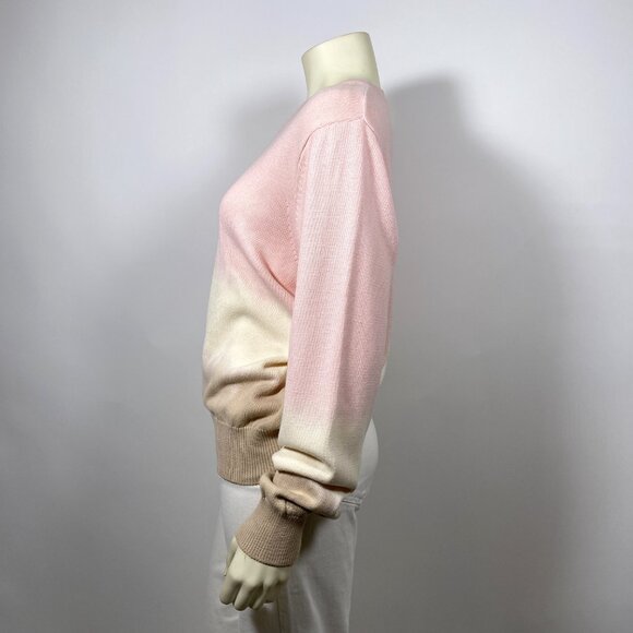 VERONICA BEARD Pink, Ivory and Tan Ombre 'Nikasha' Pullover Sweater - Picture 2 of 7